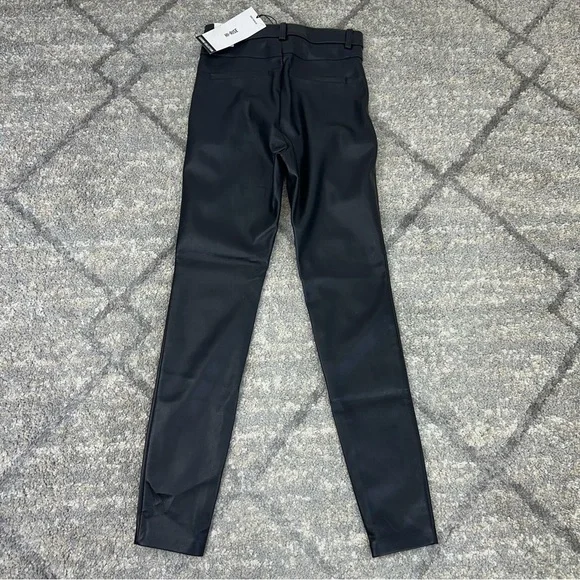 ZARA faux leather Legging Collection high rise black XS rock matrix goth metal - Picture 9 of 16